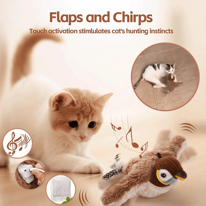 🐾Interactive Chirping Bird Cat Toy